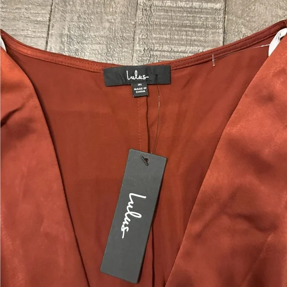 Lulu's Terracotta and Black Bodysuit size M - Picture 3 of 5